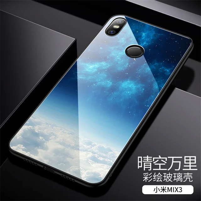 Aixuan стеклянный чехол для Xiaomi mi x 3 Xiaomi mi x 3 mi x3 Aixuan чехол из закаленного стекла силиконовый защитный полный чехол s - Цвет: 4