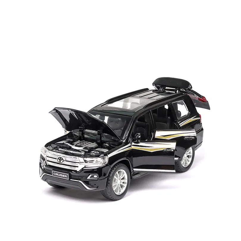 Новые модели 1/32 Landchur Land Cruiser модель 6 открытых дверей, звук и светильник функция эха Игрушечная машина для детей