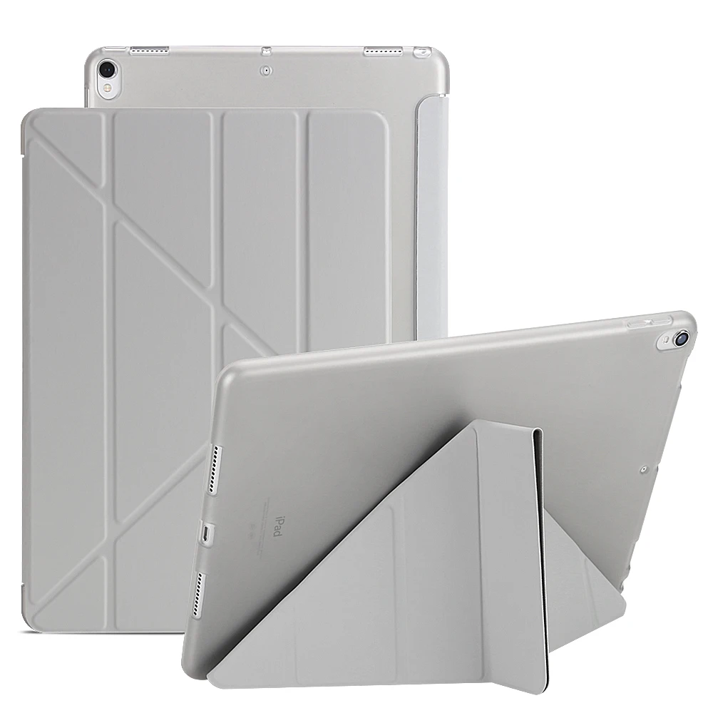 Ультра тонкий чехол для ipad Pro 10,5, pu кожа магнитный мягкий ТПУ задняя смарт-Крышка Мульти-складываемый чехол для ipad Air 3