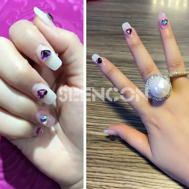 Япония nail art 10 шт./лот 6 мм надписи Sweet Love Heart Стразы для маникюра, высшее качество, аксессуары со стразами с плоской задней частью