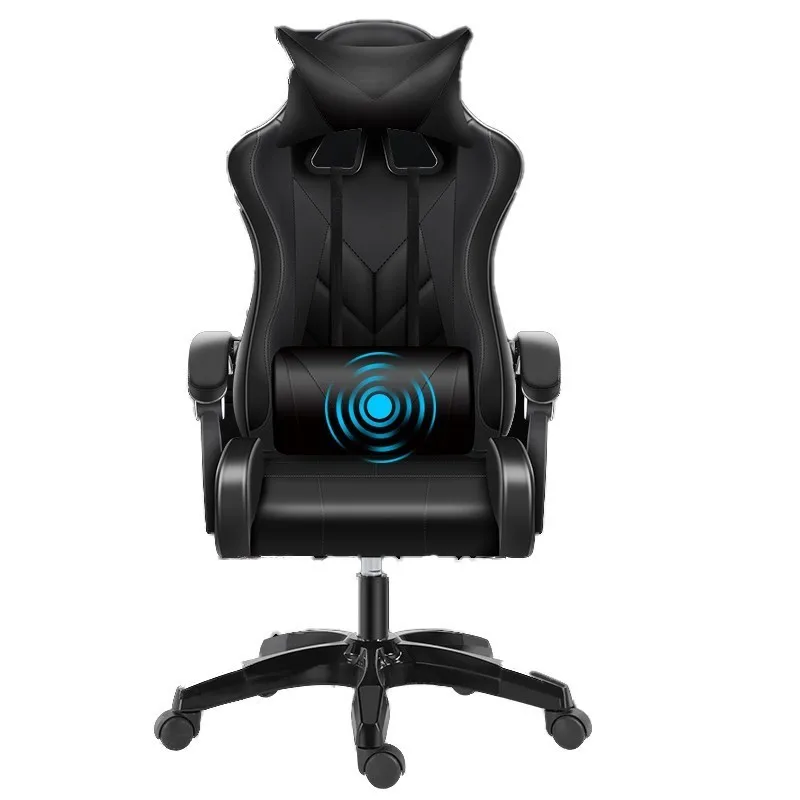 black Высокое качество Esports Poltrona Boss Silla геймер офисное игровое кресло может лежать массаж Синтетическая кожа с подставкой для ног Эргономика - Цвет: black