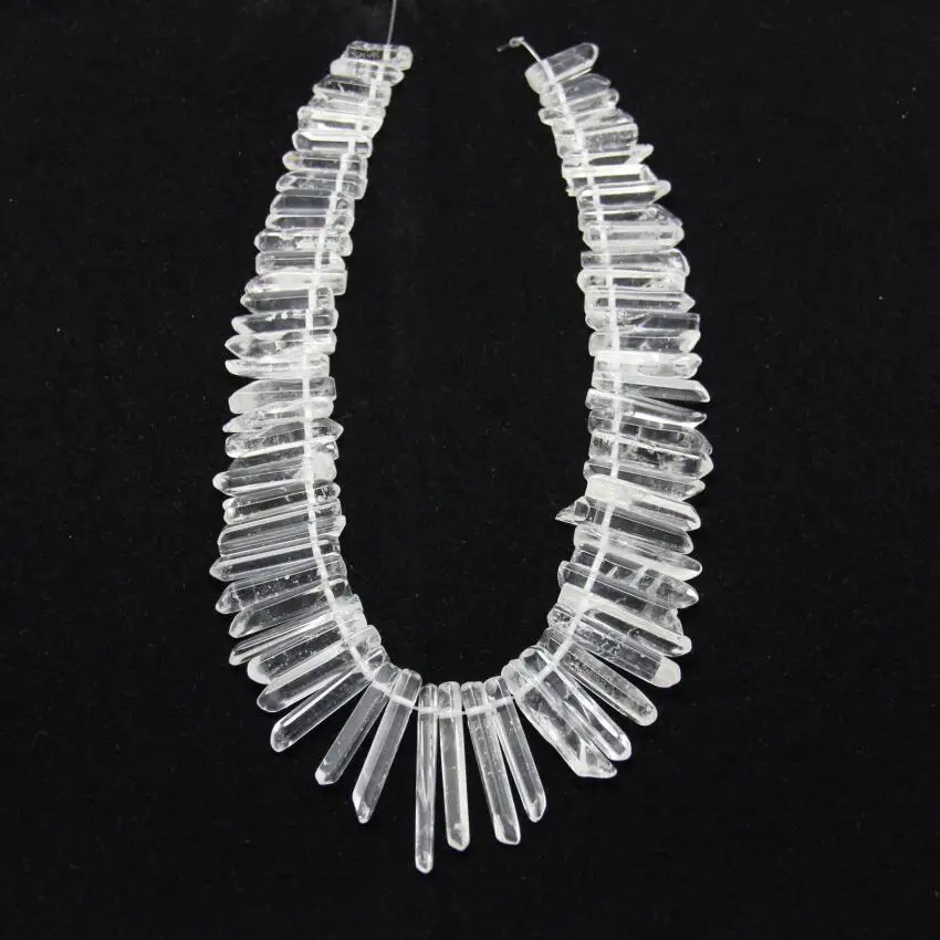 Топ Просверленный белый прозрачный натуральный кристалл Кварцевый застревающий