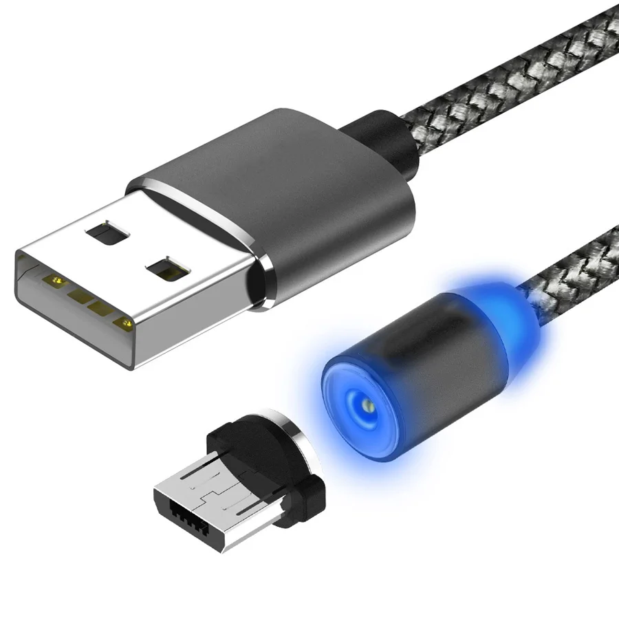 2.1A Магнитный Micro USB кабель зарядное устройство Быстрая зарядка для Samsung s6 S7 s8 TYPE C
