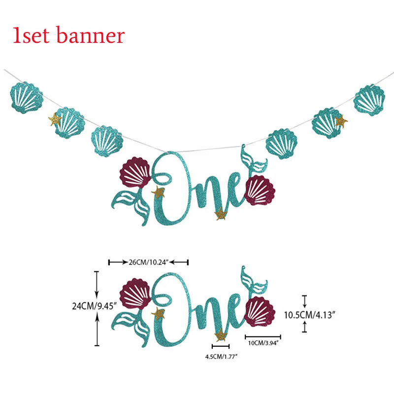 mermaid one Шар цвета розового золота письмо фольги Воздушные шары Baby Shower 1st С Днем Рождения украшения дети взрослые партия поддерживает поставки - Цвет: mermaid one