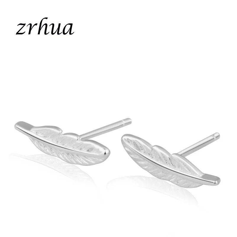 ZRHUA, новинка 925, серебряные милые элегантные серьги-гвоздики для женщин и девушек, маленькие подарки, горячая Распродажа, 925, ювелирное изделие с штампом, женские серьги для вечеринки