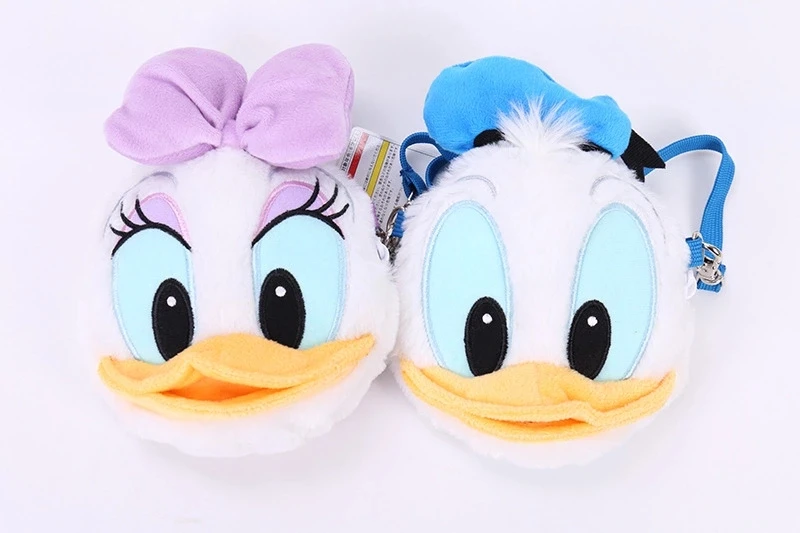 Disney мультфильм Микки Минни Дональд Дак, большие глаза милые плюшевые сумки-мессенджеры выдвижной карты пакет портмоне