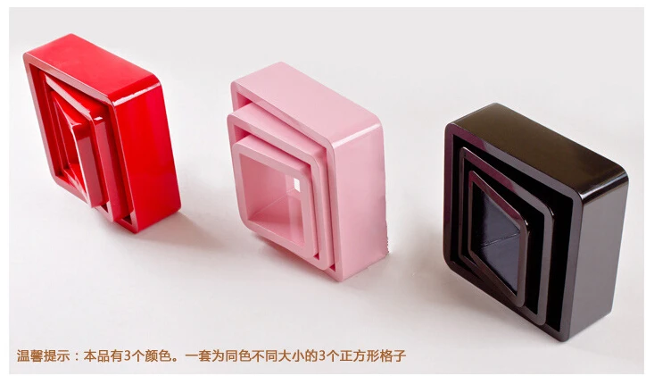 Декоративные настенные полки 3 шт./лот квадратной формы деревянные современные