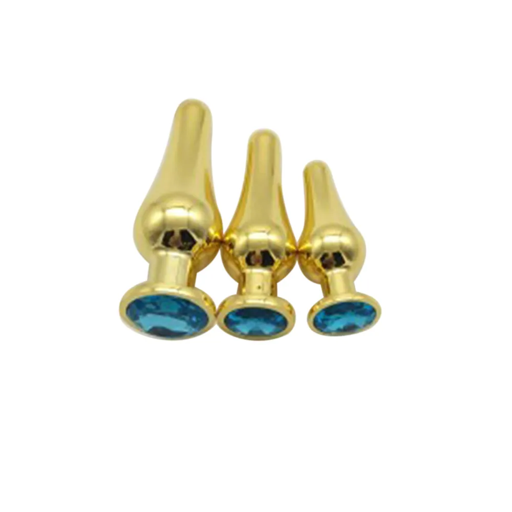 Анальная пробка Berg Кристалл Золото Цвет Металл задний двор разъем из нержавеющей