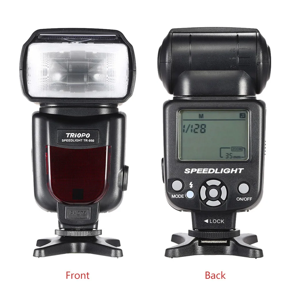 Новая вспышка TRIOPO TR 950 Speedlite универсальная для камеры Nikon Canon Pentax DSLR|Фотовспышки| |