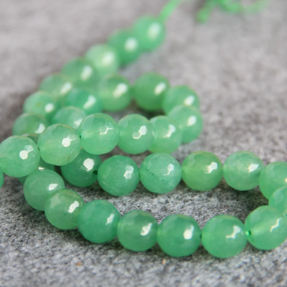 Бусины из натурального зеленого авантюрина для ожерелья и браслета 10 мм Круглые