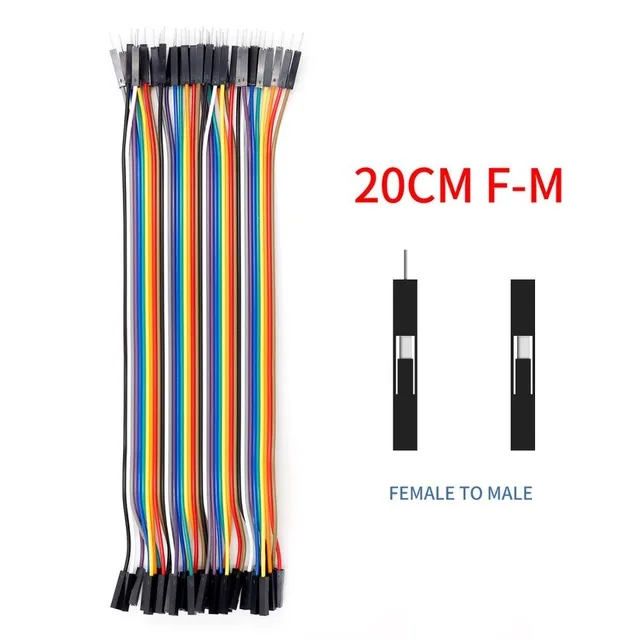 20CM M-F 40PIN 10 см 20 см 30 см Dupont линия мужчин и женщин Перемычка Dupont провод кабель для arduino DIY KIT - Цвет: 20CM M-F