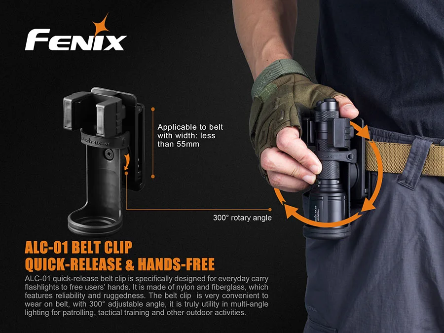 Новинка 2018 фонарики Fenix ALC 01 с быстроразъемным зажимом для ремня|nitecore srt6|led flashlightcree