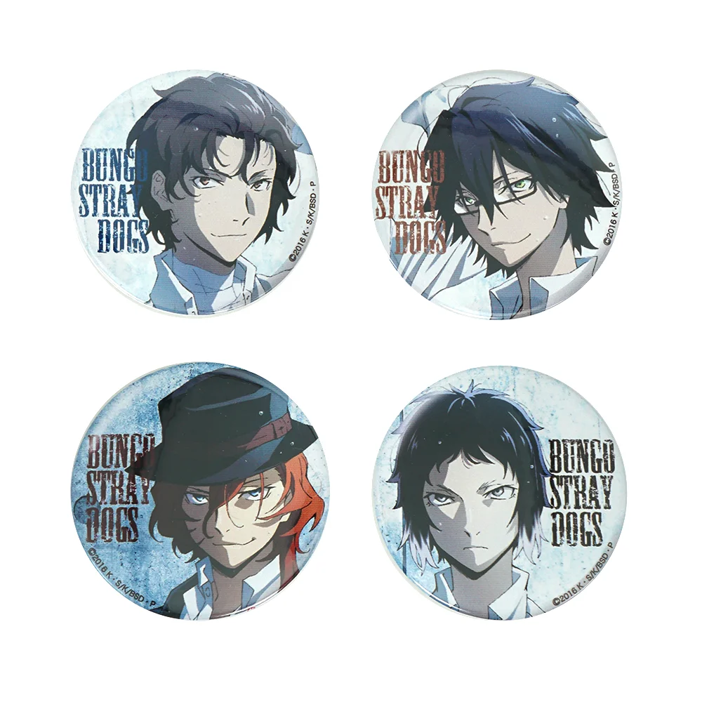 Bungo бродячие собаки значок аниме Vol.4 дазай Осаму накахара чуя Chuuya Akutagawa Ryunosuke металлический значок брошь булавки