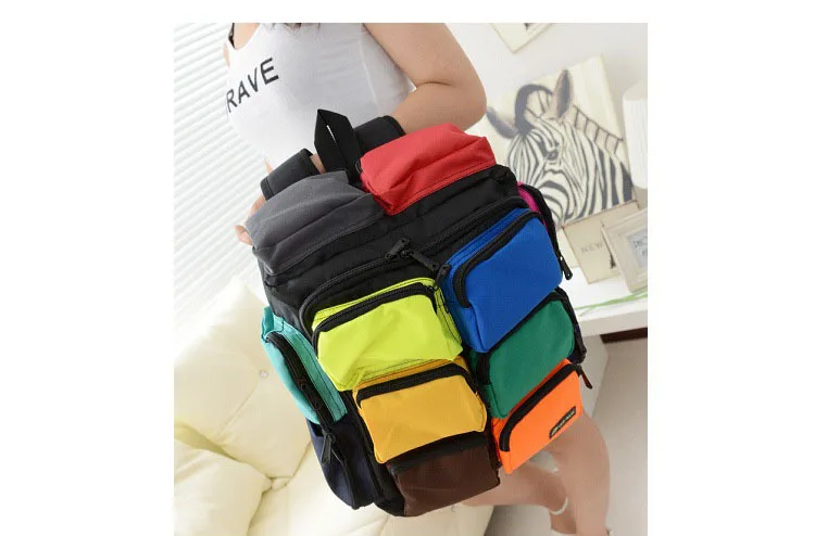 2014 new multi function of nylon and large capacity backpack outdoor sport climbing bag Multi Pocket plaid. | Багаж и сумки