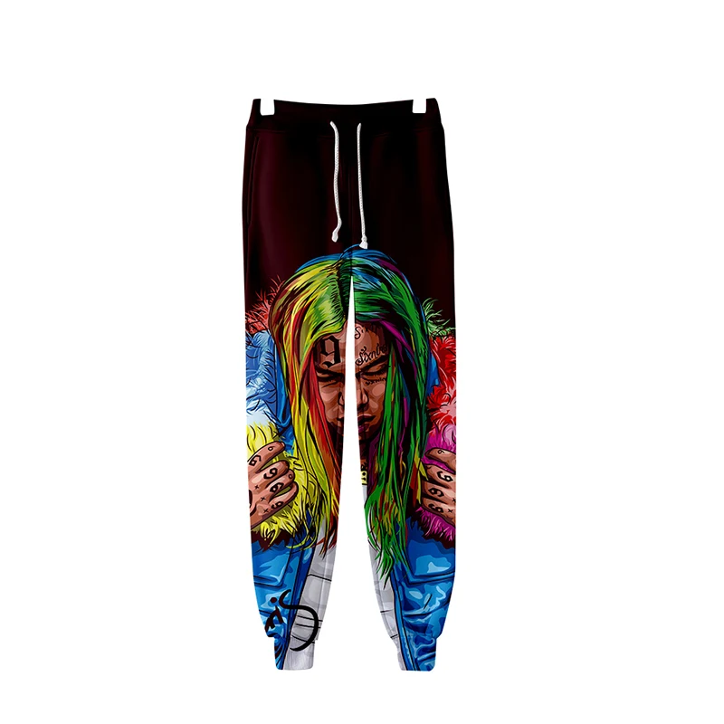 LUCKYFRIDAYF Смешные 3d 6ix9ine джоггеры брюки мужчины женщины хип хоп Спорт Длинные