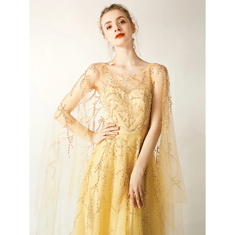 CEEWHY Robe Soiree Дубай вечернее платье Роскошные Длинные вечерние платья 2019 ручная