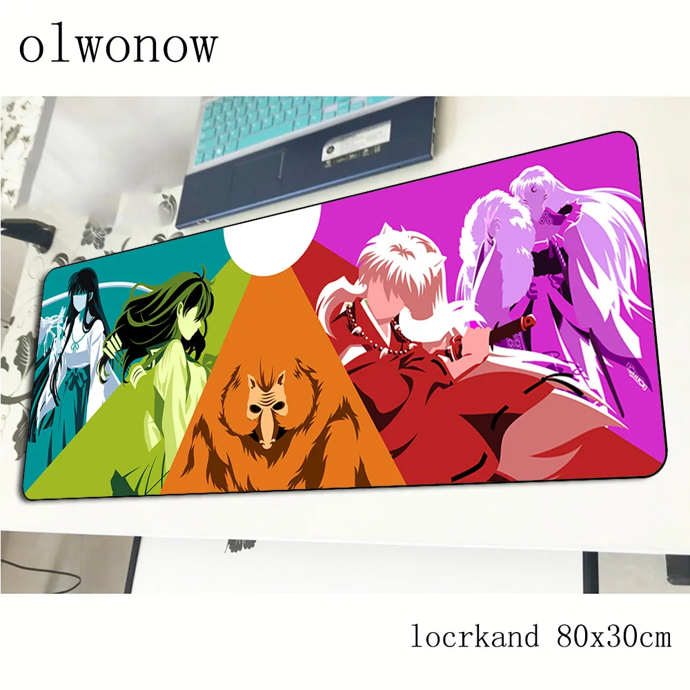 

inuyasha mousepad 80x30cm best gaming mouse pad big gamer mat Adorable game computer desk padmouse keyboard large play mats