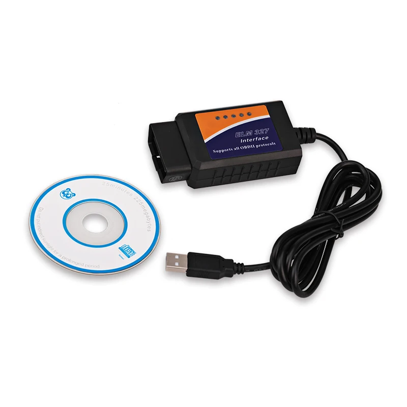 Автоматический диагностический инструмент для сканирования ELM 327 USB пластиковая