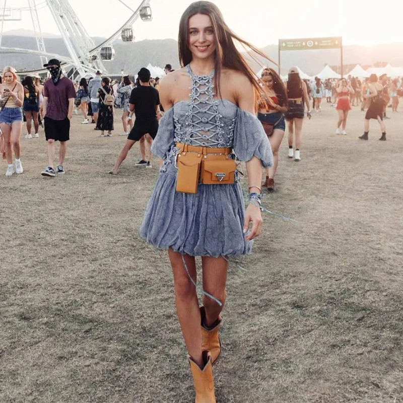 

Летнее сексуальное женское платье с открытыми плечами и рукавами-фонариками