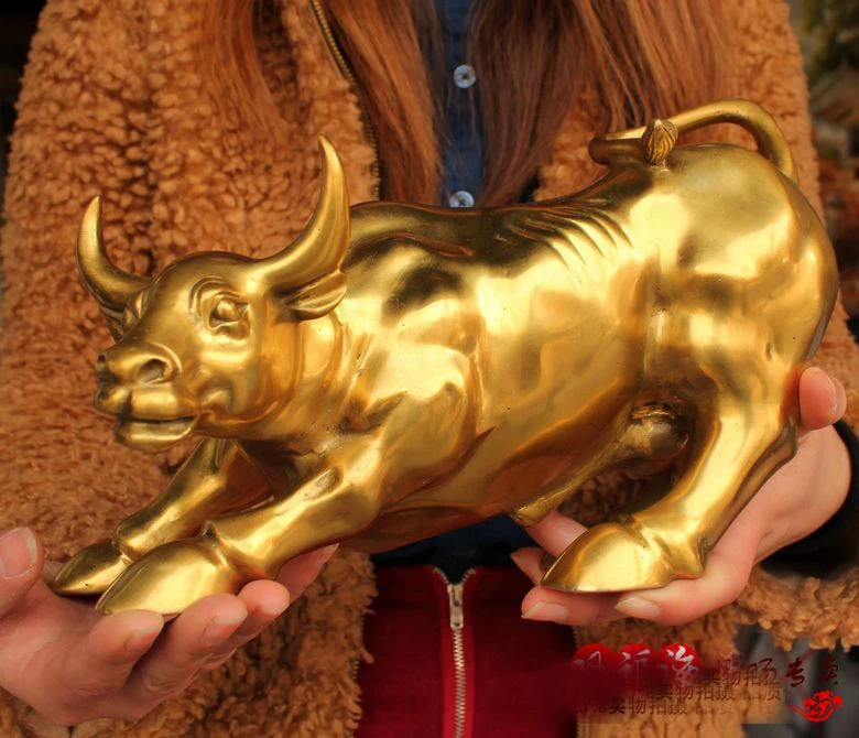 Большой # бизнес склад-рынок процветает Золотая зарядка бык талисман Офис