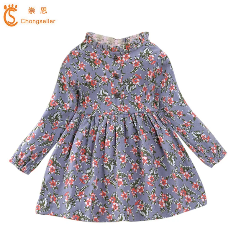 

Baby Girl Autumn Winter Collar Princess Dress Children Clothes Long Sleeved Girls A-line Knee-Length Dress Kids Clothing