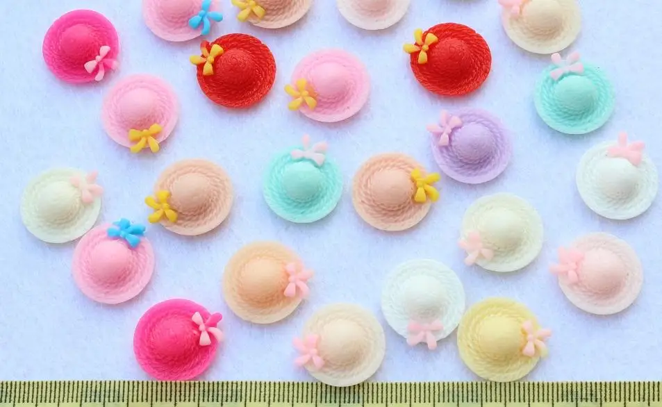 

200pcs 19mm Flatback Cute assorted Hat Cabs -DIY cell phone decor hair bow and flower centers, embellishment
