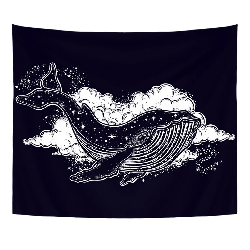 Smiry 130X150 см короткий плюшевый Гобелен Мандала Богемия настенный животное Луна