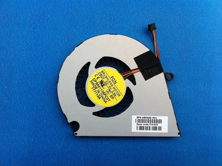 

(5 pcs/Lot) For HP ENVY4-1000 ENVY6-1000 Cpu Fan New P/N:DC28000BDS0 686580-001