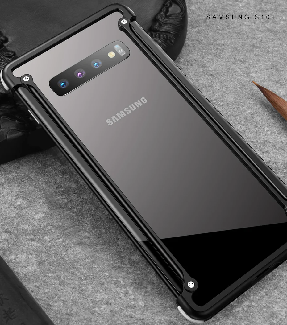 OATSBASF подушка безопасности металлический чехол для samsung Galaxy S10 персональная подушка безопасности оболочка для Galaxy S10 металлический бампер крышка чехол