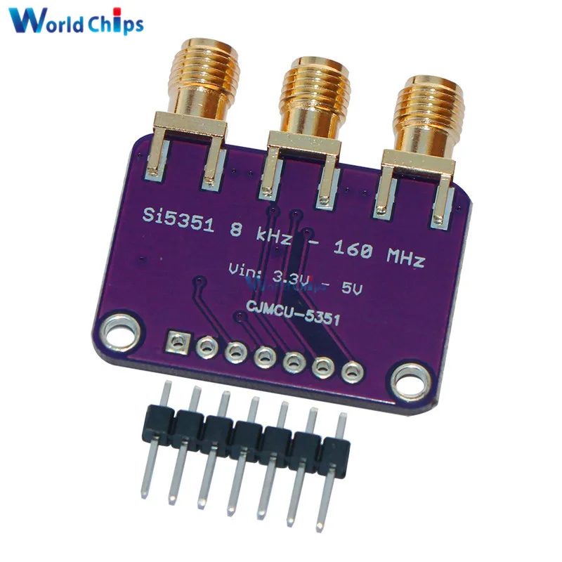 Настольная плата для генератора часов Si5351A Si5351 I2C 3 5 в постоянного тока Модульная