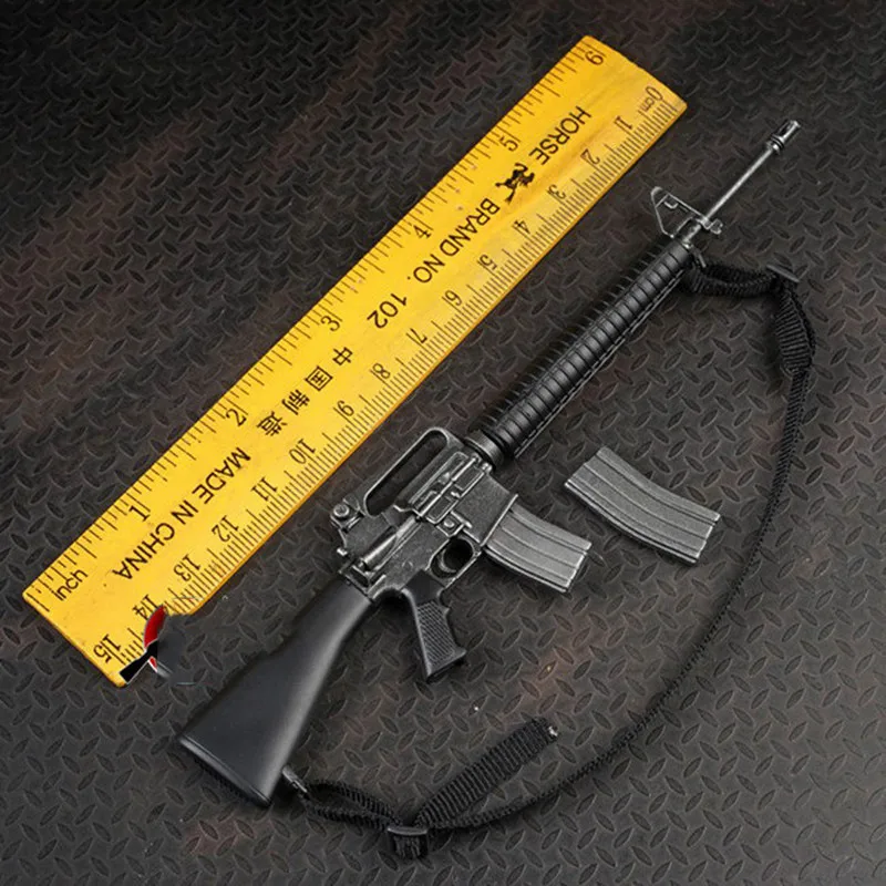 

Новая модель оружия в масштабе 1/6, черная винтовка армии США M16, модель игрушечного пистолета Для 12-дюймового солдата, аксессуары для коллекц...