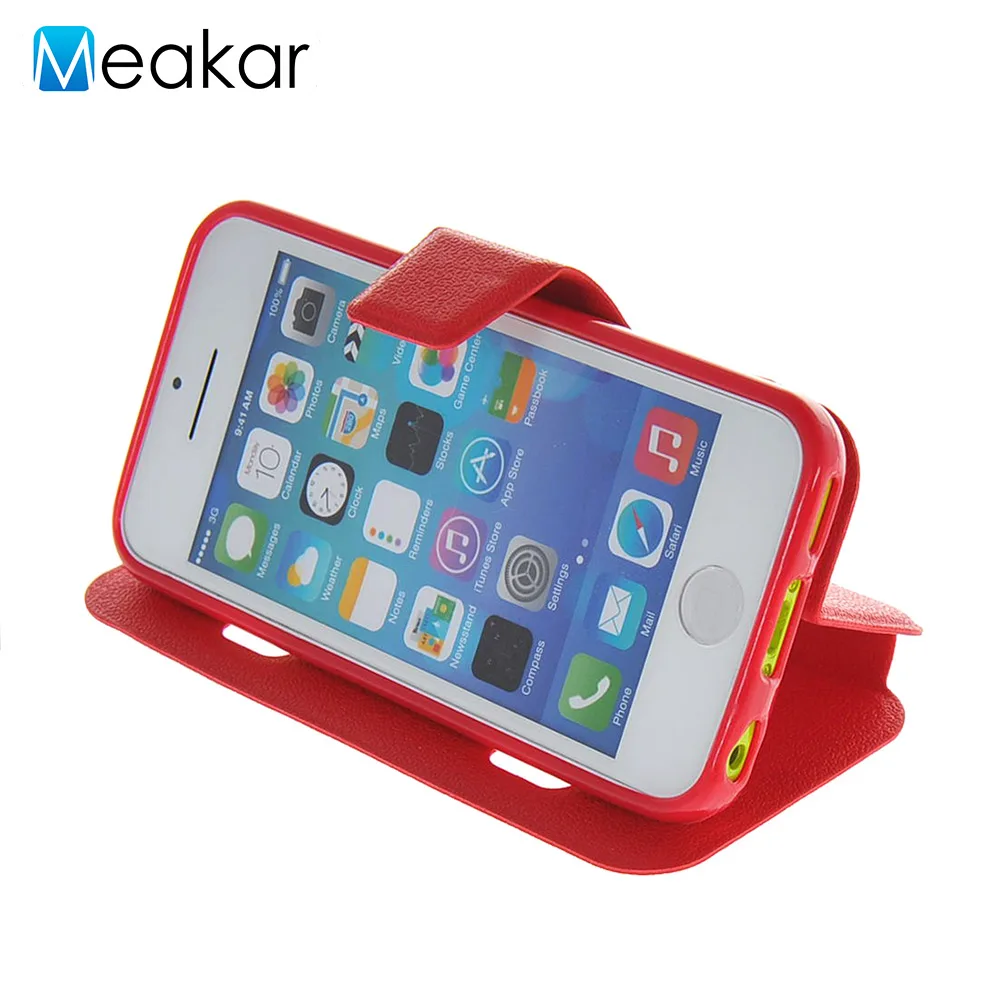 Двойное окно из искусственной кожи 4.0For iPhone 5C чехол для Apple задняя крышка сотового