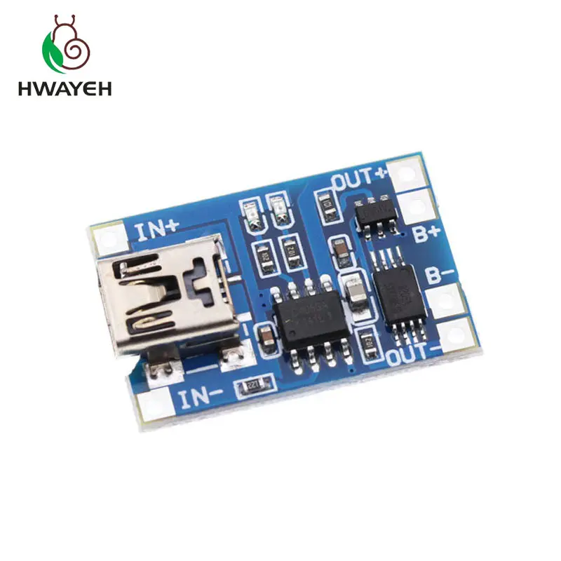 Зарядная плата TP4056 зарядная с мини USB и литиевым аккумулятором 1 А модуль защитой 5