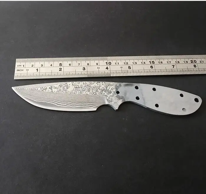 Freewolf 3 55 дюймов DIY VG10 Дамаск Сталь лезвие Drop Point Knifes' лезвия пластичный монтаж