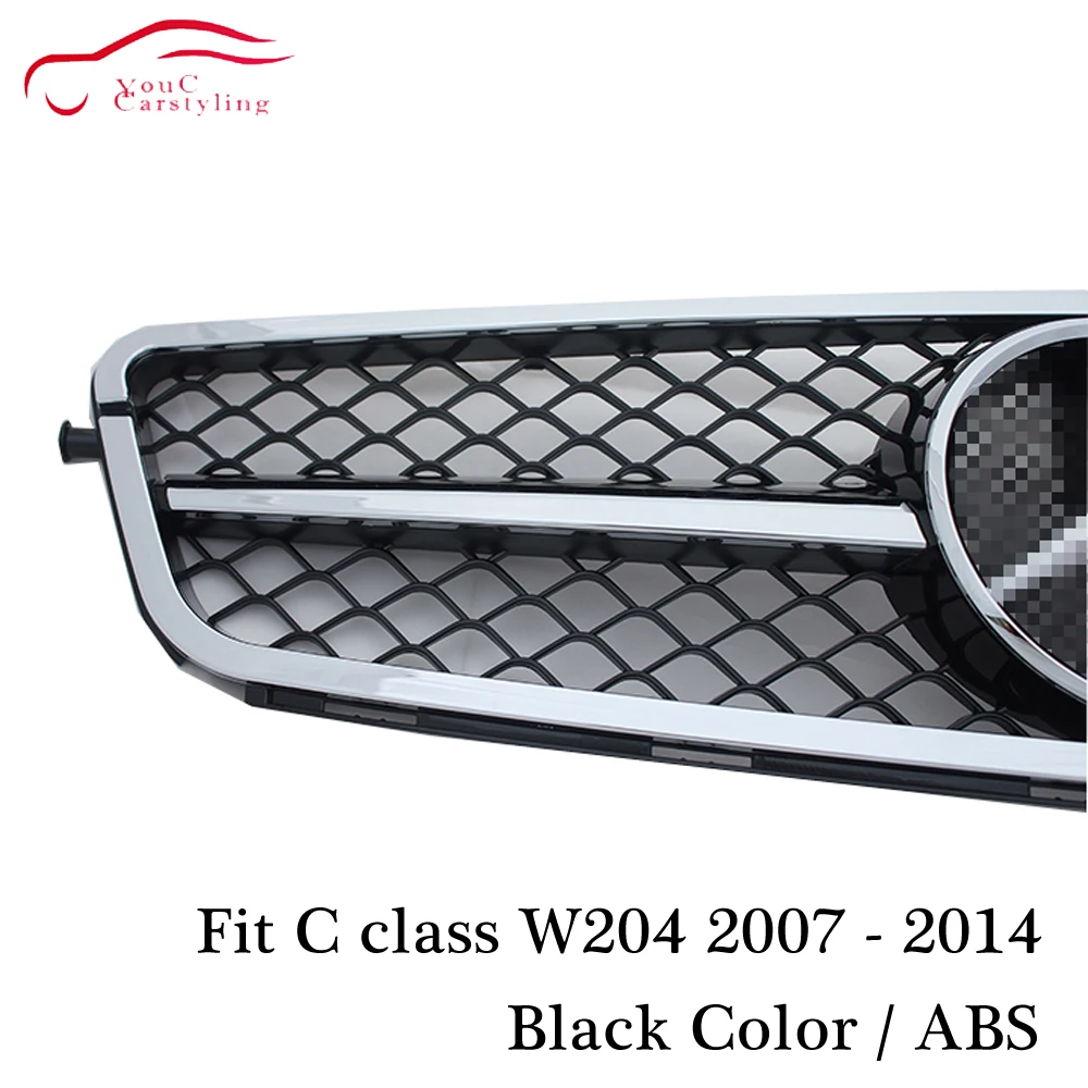 W204 AMG Внешний вид Решетка переднего бампера гриль сетка подходит для Mercedes C class 2007