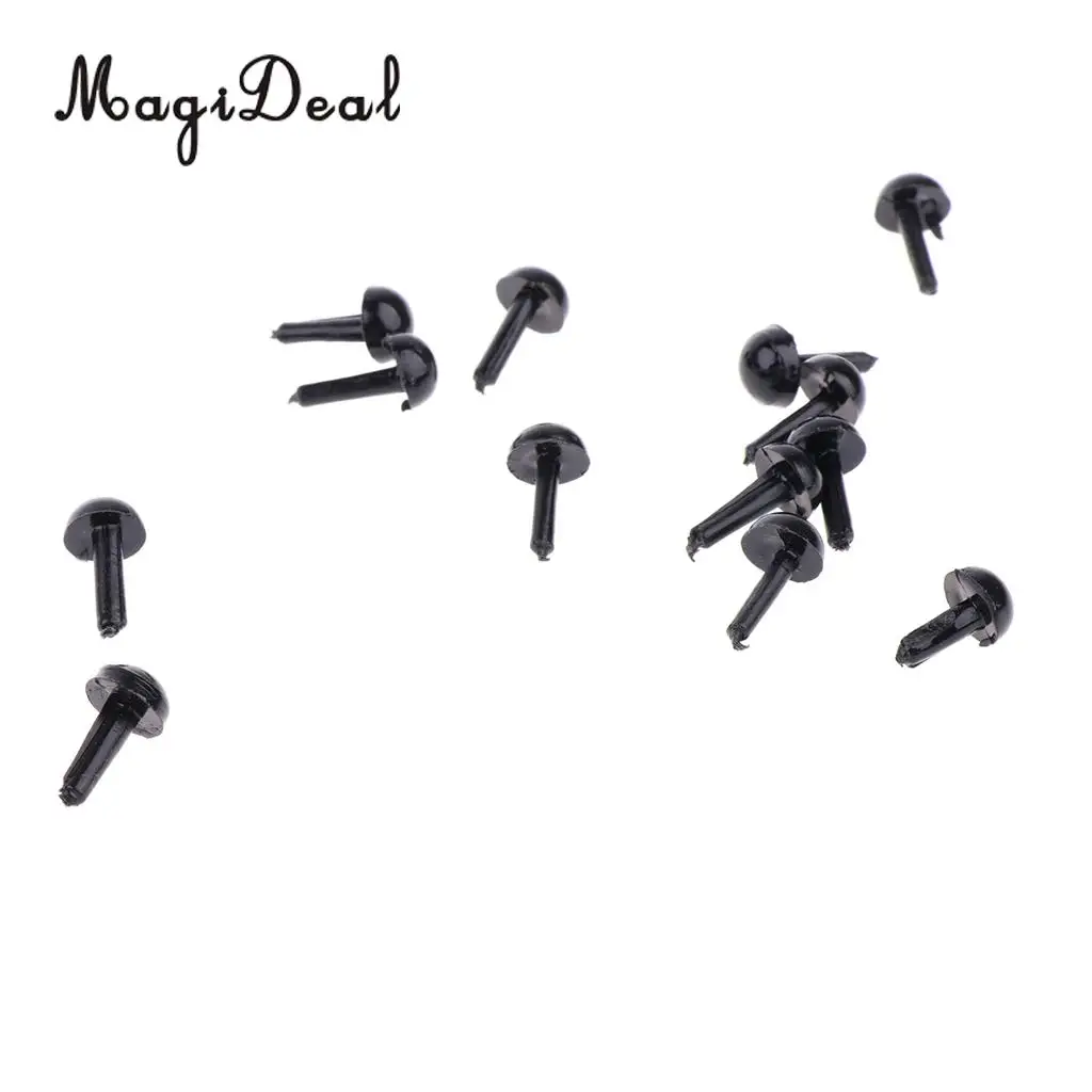 MagiDeal 200 шт./лот черные пластиковые защитные глаза для медвежьей куклы плюшевые