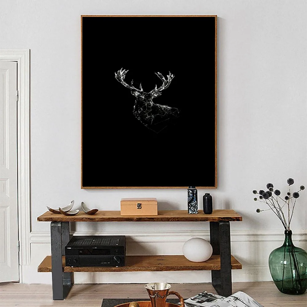 Винтажный постер с изображением совы Льва оленя геометрических животных картина