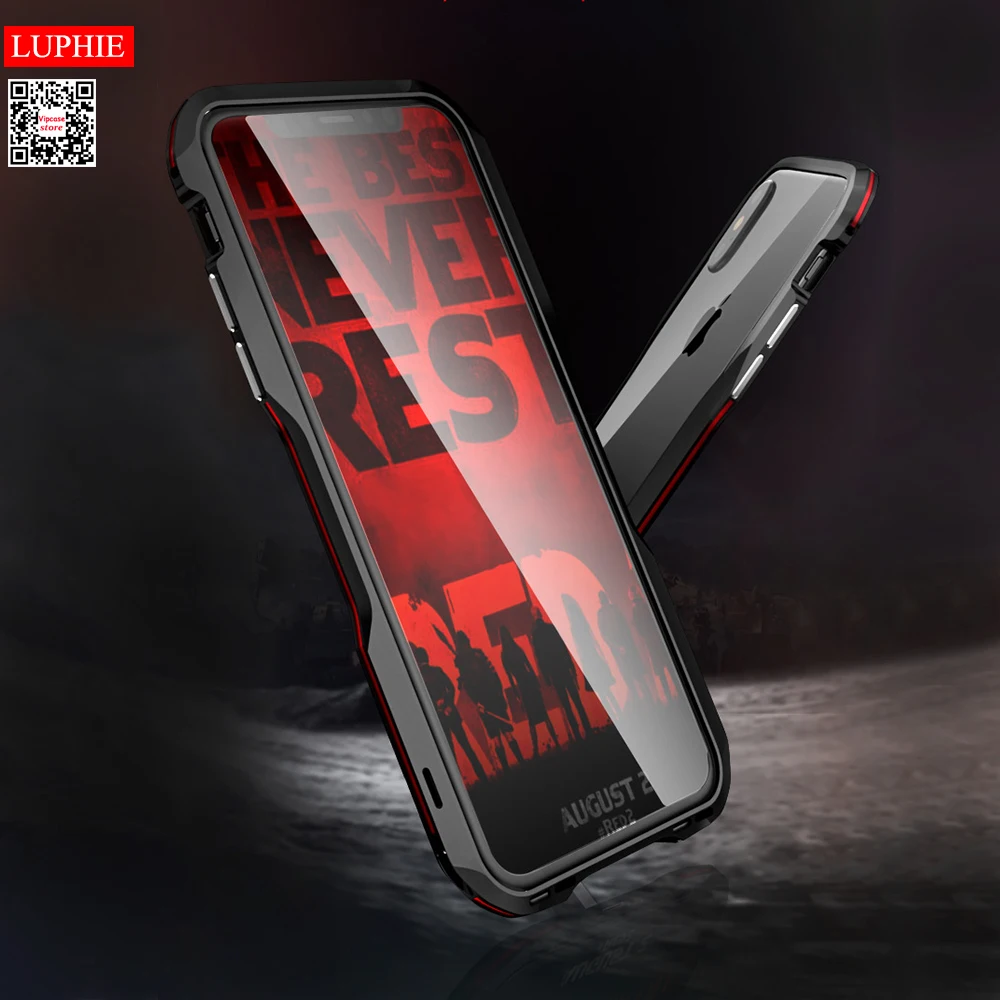Чехол LUPHIE для IPhone XS MAX/XS/ X жесткий Роскошный тонкий металлический алюминиевый