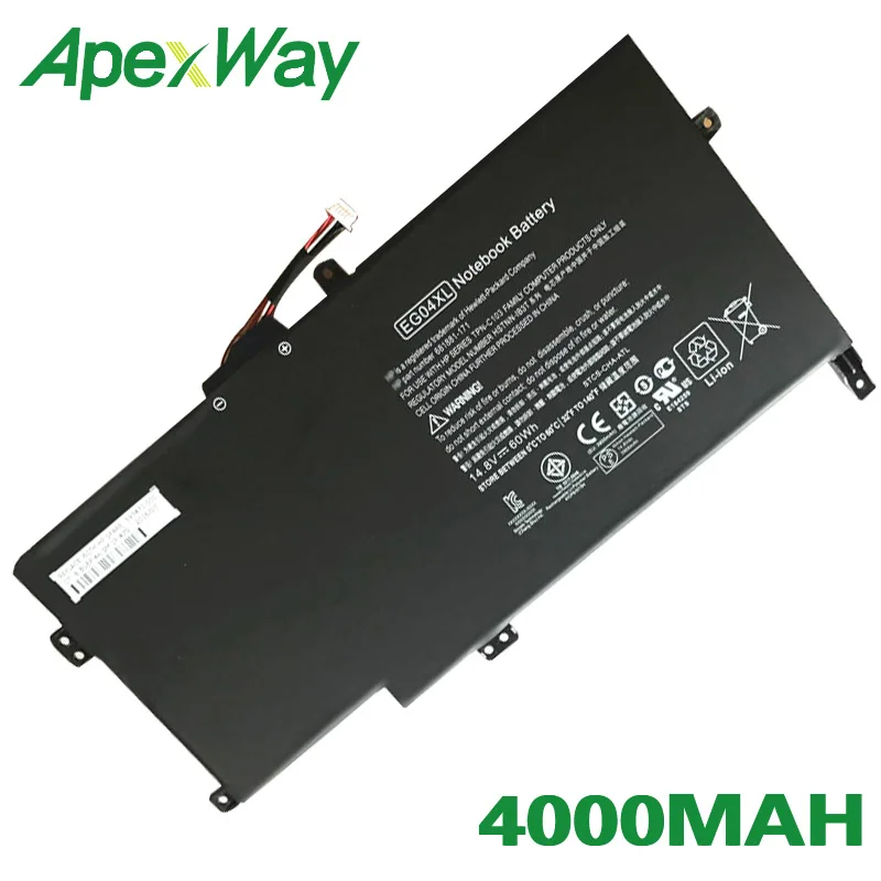 ApexWay 4000 мАч Батарея EG04 EG04XL EGO4XL HSTNN-DB3T HSTNN-IB3T TPN-C103 TPN-C108 для hp Envy 6 серии Envy Sleekbook 6