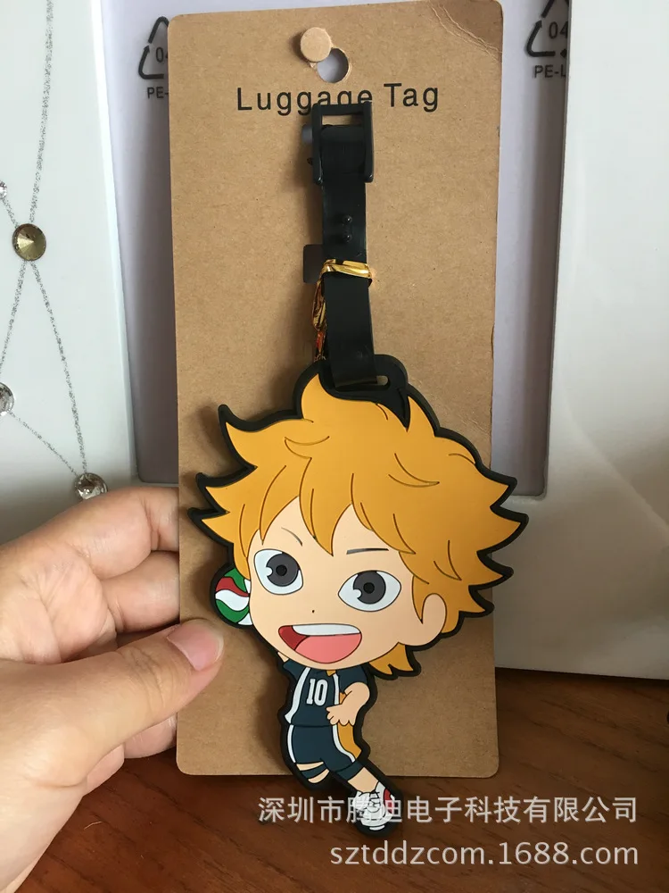 Haikyuu мультфильм ПВХ косплей брелок креативный мягкий резиновый багажная бирка посадочный талон сумка бирки подвесные мешки с орнаментом аксессуары