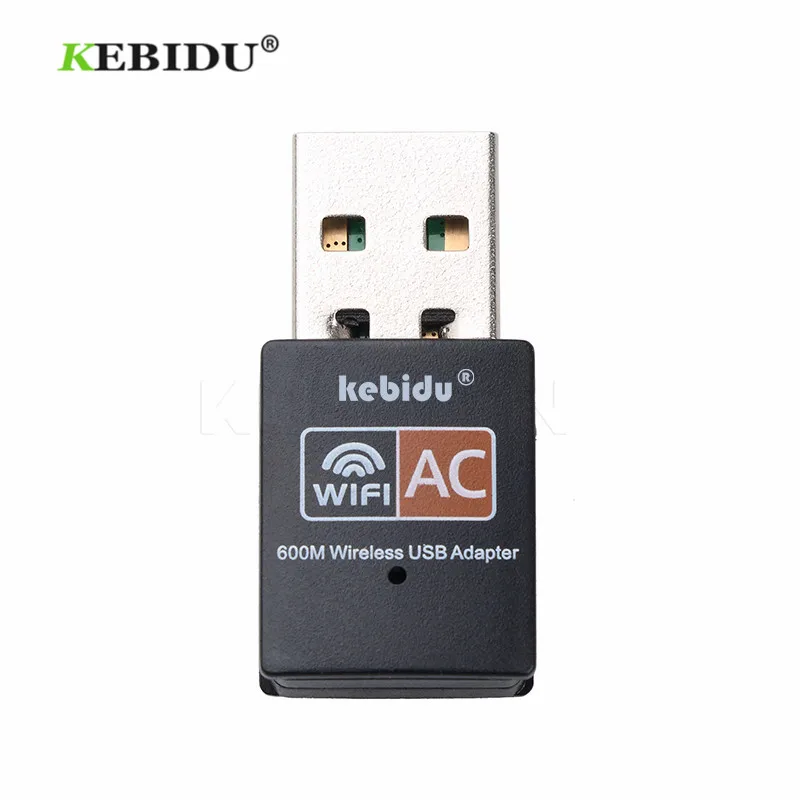 

Беспроводной USB wi-fi адаптер Kebidu, 600 Мбит/с, Двухдиапазонная wi-fi антенна, сетевая карта для ПК, 2,4 + 5 ГГц, usb Lan Ethernet-ресивер, 802.11ac