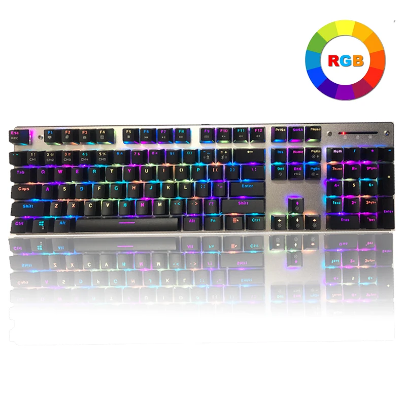 Metoo натуральная механическая клавиатура RGB микс подсветка синий переключатель