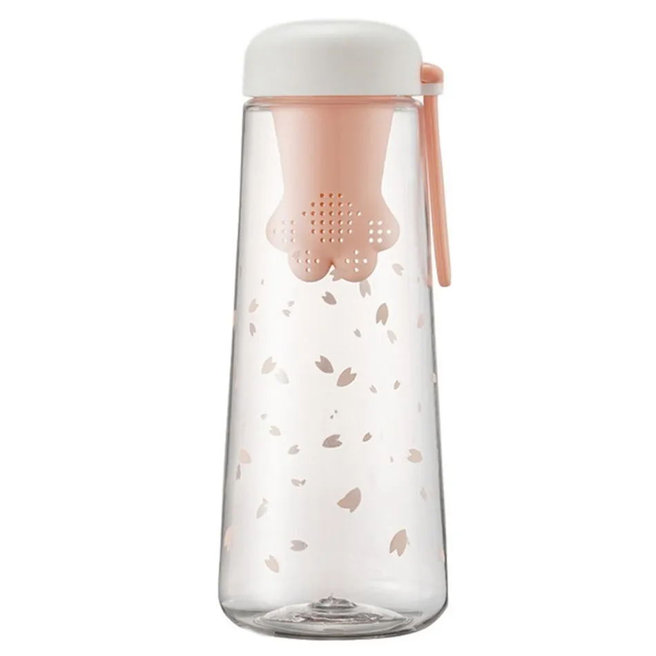 Cute Cat Foot Water Bottles Filter New Designed Summer Outdoor Sports Water Bottle Portable Girls Women Drinking Bottle