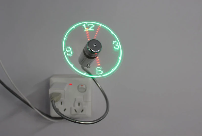 Высококачественный Прочный Регулируемый USB гаджет Мини Гибкий светодиодный usb-вентилятор настольные часы классный гаджет дисплей времени