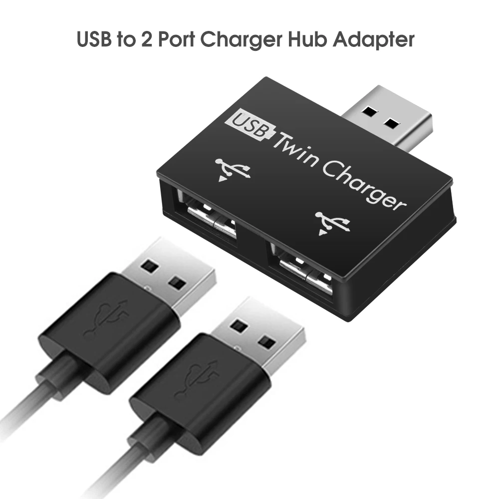 Мини USB концентратор KEBIDU к 2 портам зарядное устройство адаптер Портативный