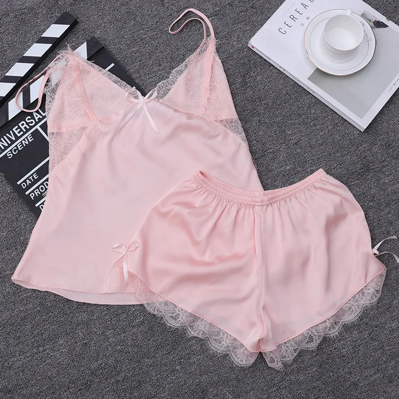 Женские кружевные пижамы комплект женской домашней одежды домашняя одежда милые