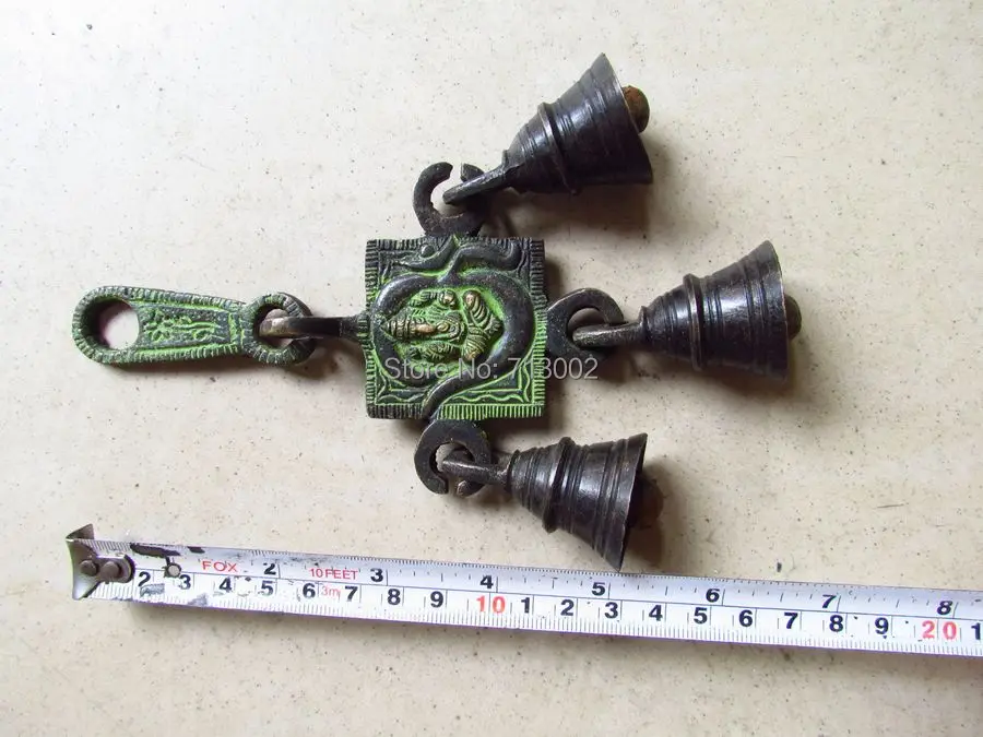 Ветряные колокольчики из старой бронзы буддизм дух Висячие Ганеша 1 слой|layer| |