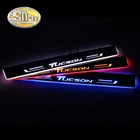 Автомобильный Стикеры акриловые перемещение СВЕТОДИОДНЫЙ Добро пожаловать педаль автомобиль накладка педаль порога путь светильник для Hyundai Tucson 2015 - 2018 2019