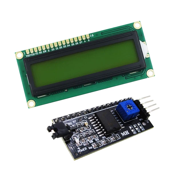 Плата адаптера для ЖК дисплея 1602 + I2C LCD Модуль синий/зеленый экран PCF8574 IIC/I2C 1602|uno