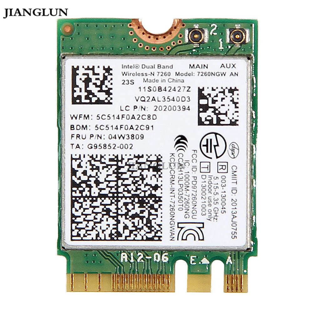 JIANGLUN для Lenovo T440 T440s T431 X240 X230s NIC WiFi/Wlan карта 04X6008|Компьютерные кабели и разъемы| |